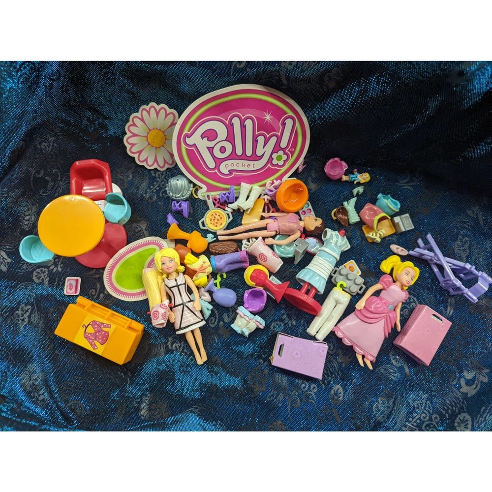 Polly Pocket Mixed Doll Clothing and Furniture Lot